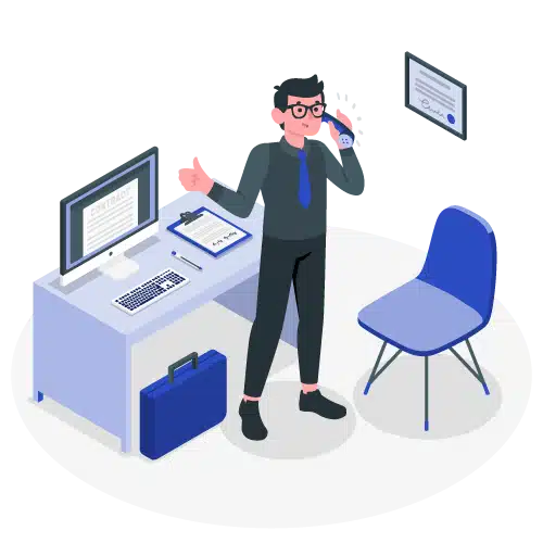 Illustration téléphonie fixe