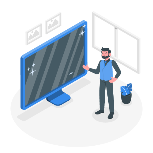 Monitor-amico Illustration pour les solutions matérielles