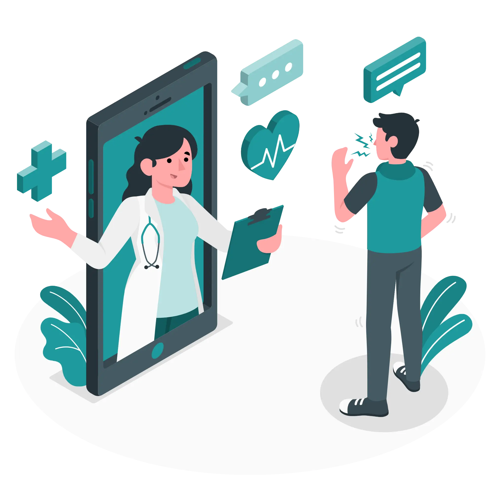 Online_Doctor-amico Illustration télésecrétariat médical