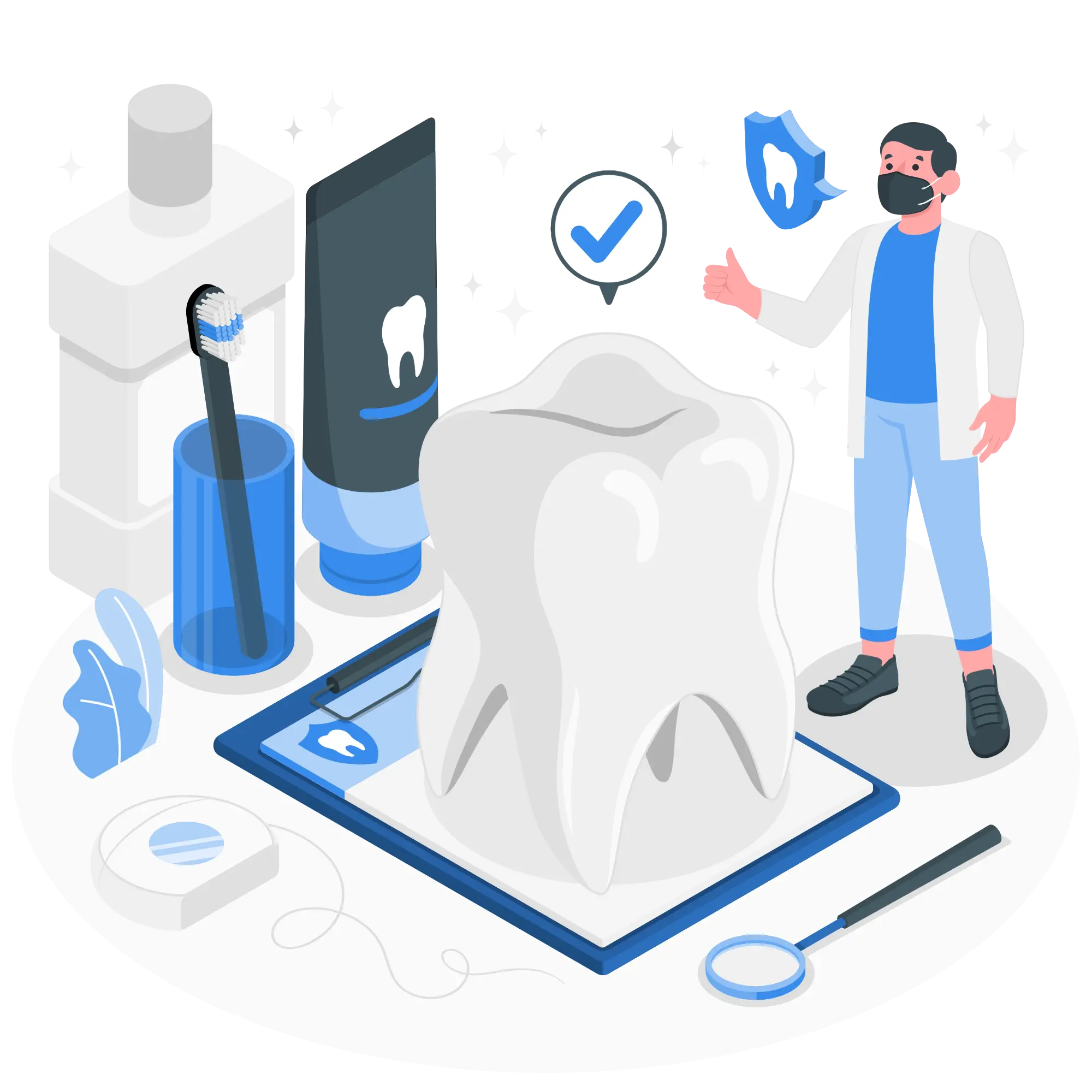 Oral_care-amico Illustration pour les solutions matérielles de Semaphors expert en prestataire informatique de santé