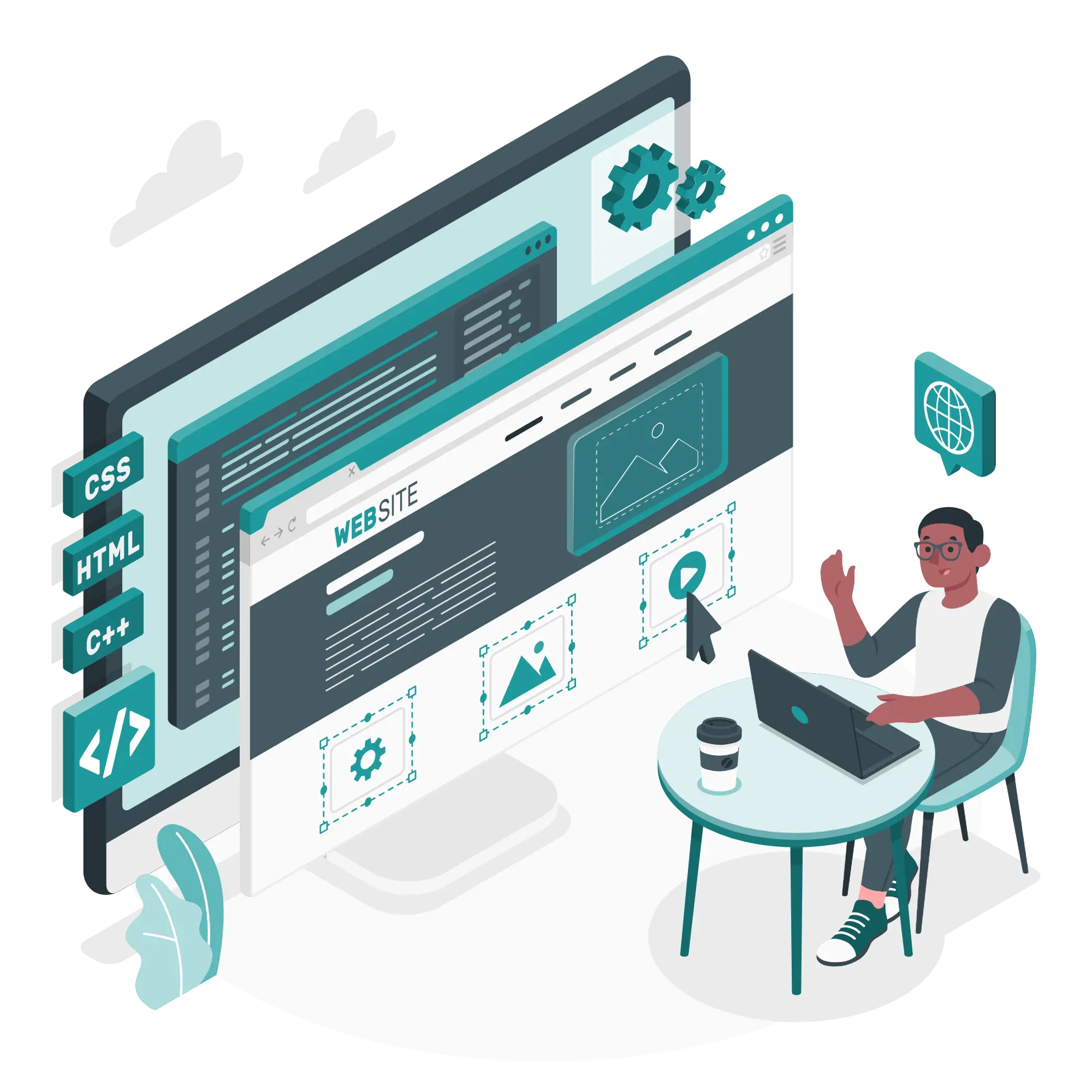 Website-designer-amico Visuel création de sites internet