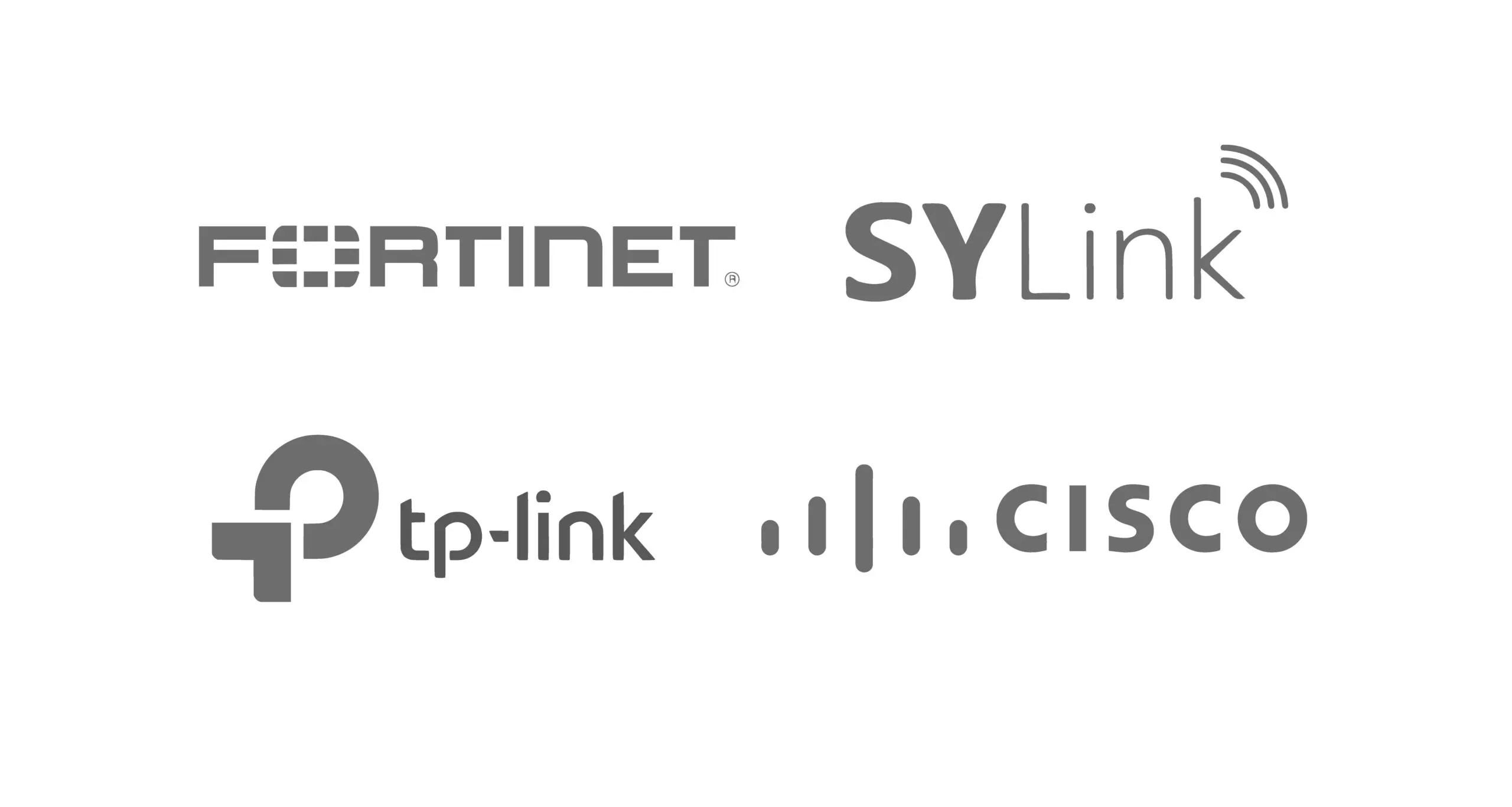 fortinet Image avec les 4 logos des entreprises partenaires de Semaphors, votre expert en informatique de santé et en logiciels médecins
