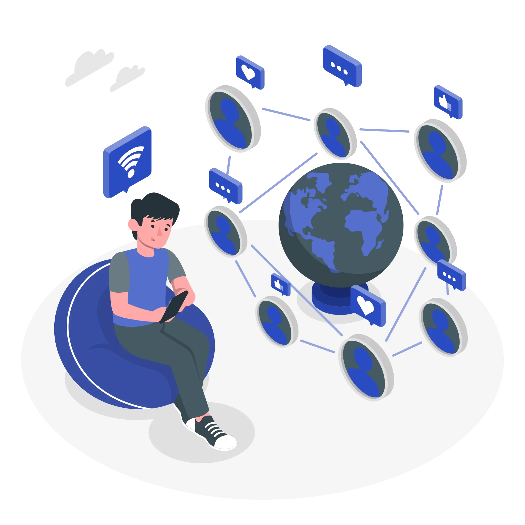 Illustration téléphonie fixe par internet