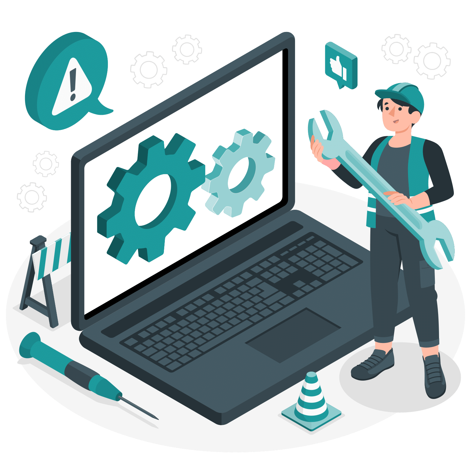 illustration dépannage informatique